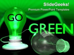 Go Green Earth PowerPoint Template 0810